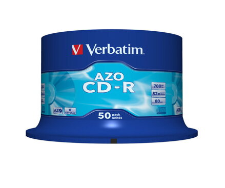 Verbatim CD-R 52X 700MB Crystal AZO Cake 50