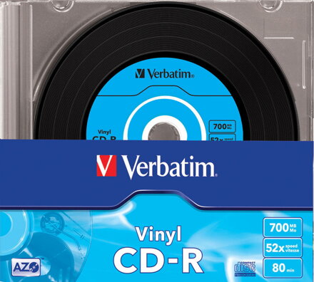 Verbatim CD-R 52X 700MB Vinyl Slim Case 10/PK