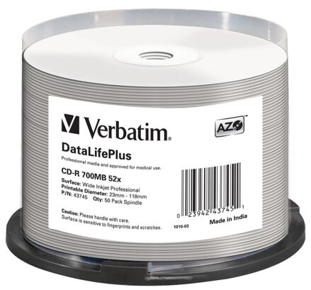 Verbatim CD-R 52X 700MB Print  NO ID Cake 50