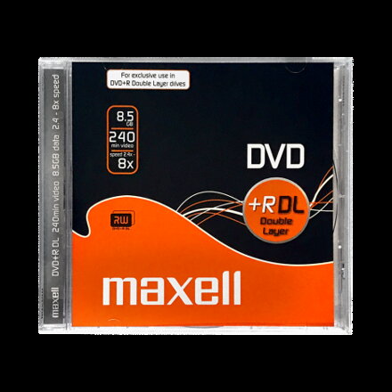 Maxell DVD+DL 8x 8,5GB Jewel Case 1ks Maxell DVD+DL 8x 8,5GB Jewel Case 1ks