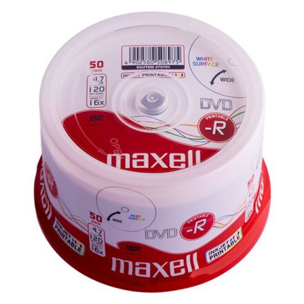 Maxell DVD-R 16x 4,7GB Print Cake 50