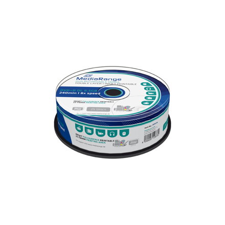 Mediarange DVD+R DL 8X 8,5GB Print Cake 25
