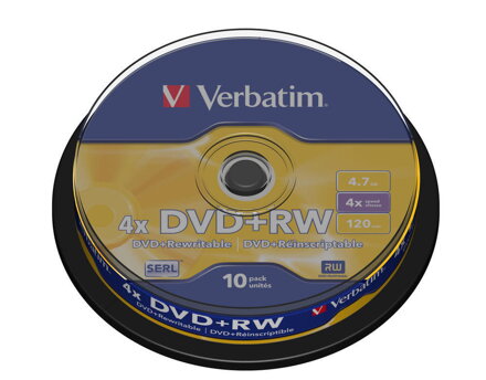 Verbatim DVD+RW 4X Cake 10