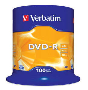 Verbatim DVD-R 16x 4,7GB Cake 100