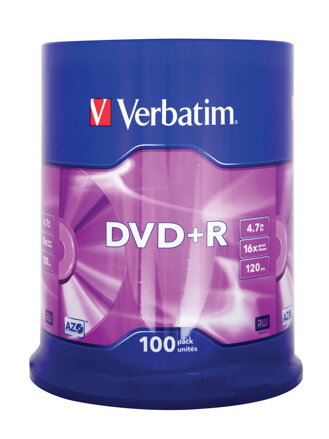 Verbatim DVD+R 16X 4,7GB Cake 100