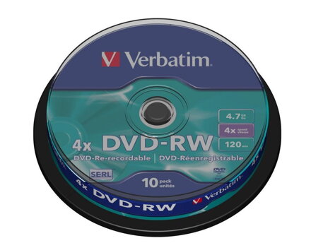 Verbatim DVD-RW 4x Cake 10