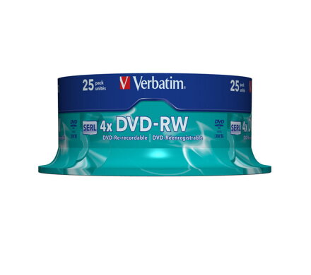 Verbatim DVD-RW 4x Matt Silver Cake 25