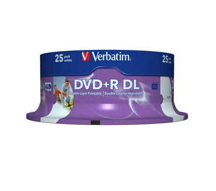 Verbatim DVD+R DL 8X 8,5GB Print Cake 25