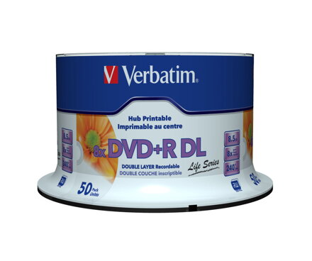 Verbatim DVD+R DL 8X 8,5GB Print Cake 50