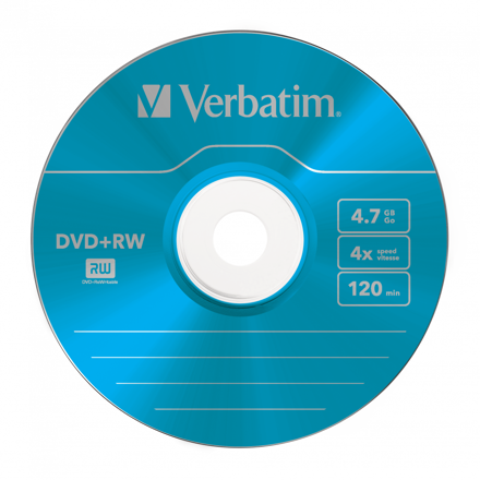 Verbatim DVD+RW colour 4.7 GB 4x, 5ks
