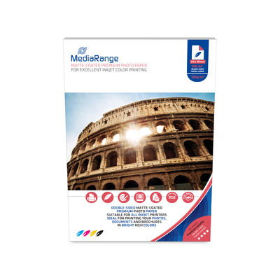 Mediarange Fotopapier A4 obojstranný matný 200g, (50)
