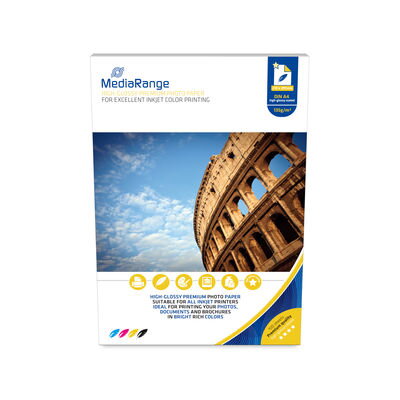 Mediarange Fotópapír A4 magasfényű 135g, (100)