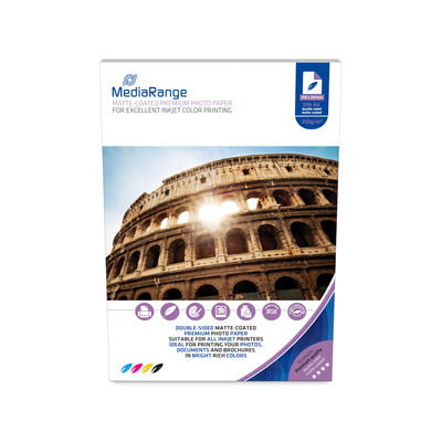 Mediarange Fotopapier A4 obojstranný matný 250g, (50)