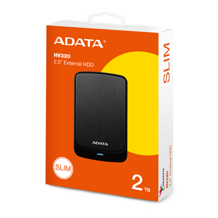 ADATA HV320 2TB External 2.5" HDD black