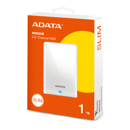 ADATA HV620 externí HDD 1TB 2.5'' USB 3.1, White