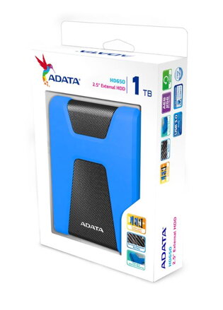 ADATA HD650 Durable externí HDD 2TB 2,5'' USB 3.1 Blue