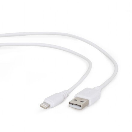 GEMBIRD Lightning kábel  biely  2 m CC-USB2-AMLM-2M-W