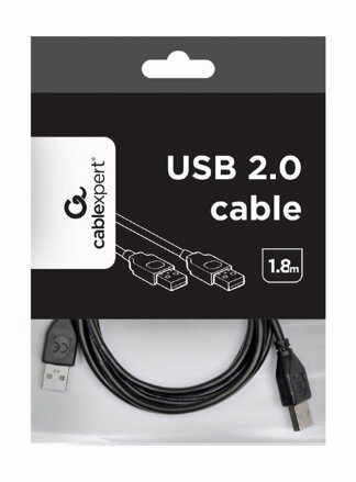 Gembird USB-A USB-A 2.0 kábel 1,8m čierny