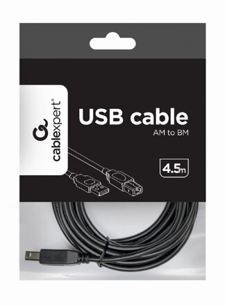 Gembird prepojovací USB kábel pre tlačiarne USB 2.0 AM-BM 4,5 m