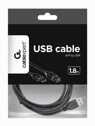 Gembird prepojovací USB kábel pre tlačiarne USB 2.0 AM-BM 1,8 m