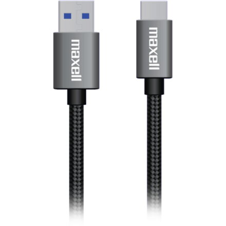 MAXELL Type-C - USB opletený kábel 1,8m čierny