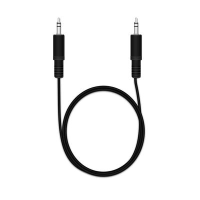 MediaRange Audio connection cable, Jack plug 3.5mm.Jack plug 3.5mm, 1.0m, black