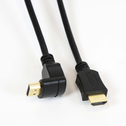 OMEGA HDMI kábel v.1.4 zlatý uhlový 3M [41853]