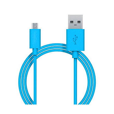 Omega PVC Micro USB Data Bulk 1M Blue