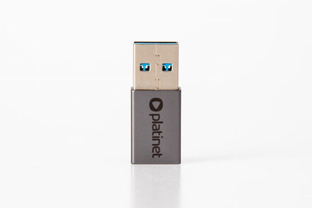 Platinet adaptér USB-A na USB-C, čierny