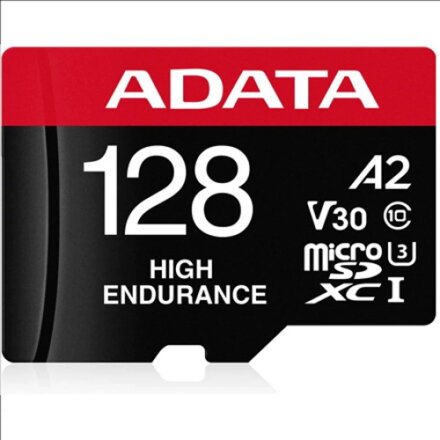 ADATA High Endurance MicroSDXC 128GB UHS-I U3 V30 A2 + adapter 100/85 MB/s