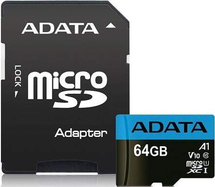 ADATA MicroSDXC 64GB UHS-I 100/25MB/s + adapter ADATA MicroSDXC 64GB UHS-I 100/25MB/s + adapter