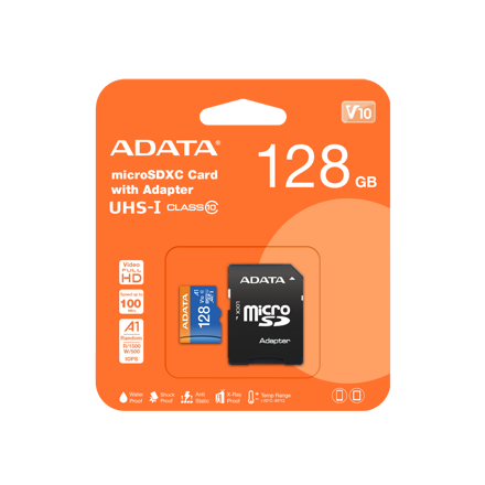 ADATA MicroSDXC 128GB UHS-I 100/25MB/s + adapter