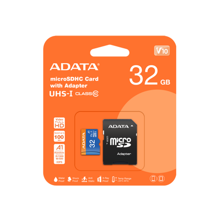 ADATA MicroSDHC 32GB UHS-I 100/25MB/s + adapter