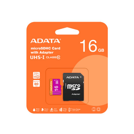 Adata Micro SDHC 16GB Premier Class 10+ adapter 50 MB/s