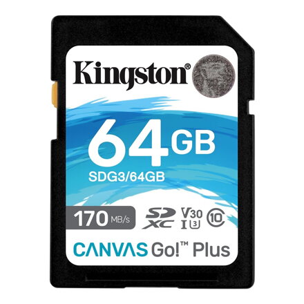 Kingston  SDXC  64 GB  U3 V30 170/70MB/s 