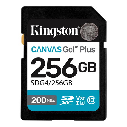 Kingston Canvas Go Plus 256 GB SDXC pamäťová karta UHS-I U3 200MB/s Class 10
