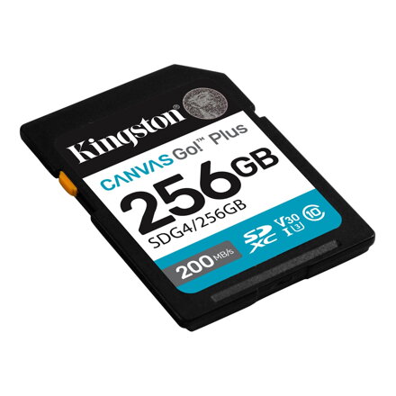 Kingston Canvas Go Plus 256 GB SDXC pamäťová karta UHS-I U3 200MB/s Class 10