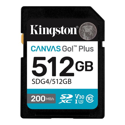 Kingston Canvas Go Plus 512 GB SDXC pamäťová karta UHS-I U3 200MB/s Class 10