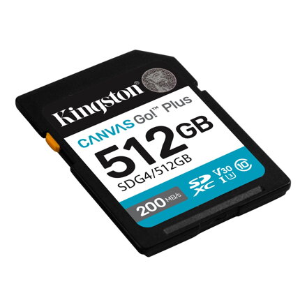 Kingston Canvas Go Plus 512 GB SDXC pamäťová karta UHS-I U3 200MB/s Class 10