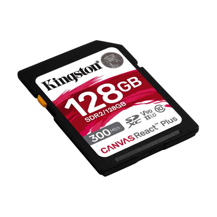 Kingston Canvas React Plus SDXC 128GB Class 10 UHS-II U3 V90 300/260 MB/s 