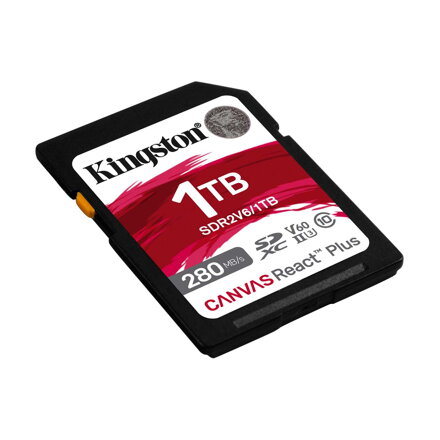 Kingston Canvas React Plus V60 SDXC 1TB Class 10 UHS-II U3 V60 280/150 MB/s