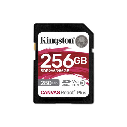 Kingston Canvas React Plus V60 SDXC 256GB Class 10 UHS-II U3 V60 280/150 MB/s
