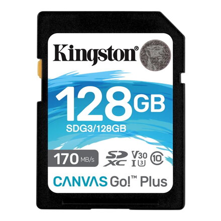 Kingston  SDXC  128 GB  U3 V30 170/90MB/s 