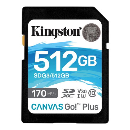 Kingston  SDXC  512 GB  U3 V30 170/90MB/s 