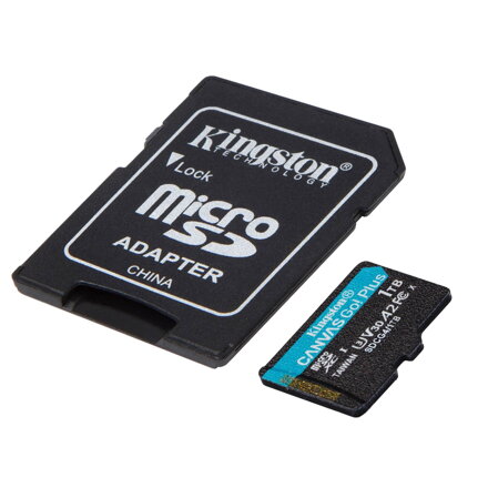 Kingston 1TB microSDXC Pamäťová karta Canvas Go! Plus UHS-I,U3,V30, A2, 200/160MB/s + adapter
