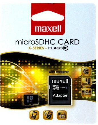 Maxell Micro SDHC 4GB Class 10+ adapter