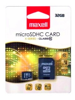 Maxell Micro SDHC 32GB Class 10+ adapter
