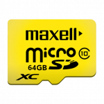 Maxell Micro SDHC 64B Class 10+ adapter  (yellow)