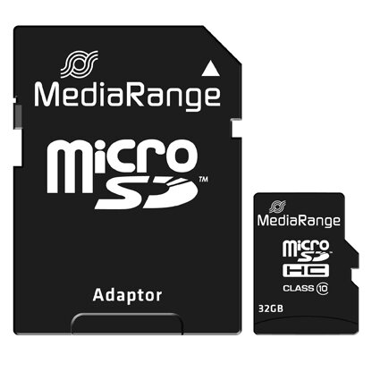 Mediarange Micro SDHC 32GB Class 10+ adapter