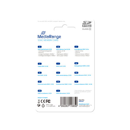 MediaRange SDHC 32GB class 10